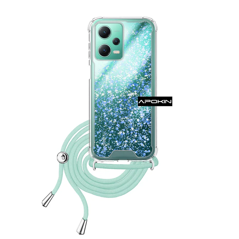 Capa de Gel Transparente Apokin com Cordão para Xiaomi Redmi Note 12 5G / Poco X5 Lilás - Imagem 4