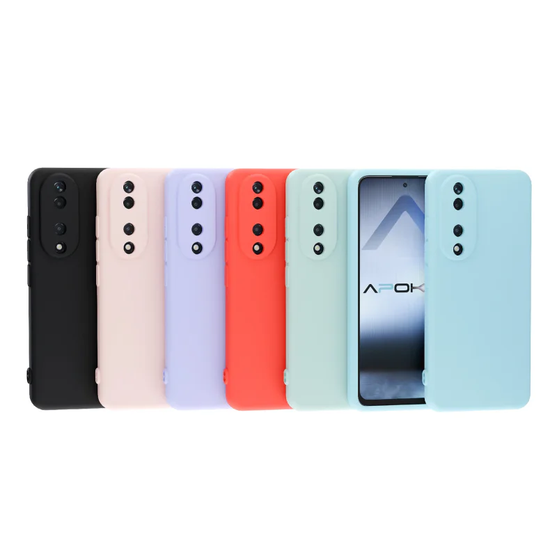 Capa de Silicone Suave Apokin para Honor 90 Smart Azul Turquesa - Imagem 1