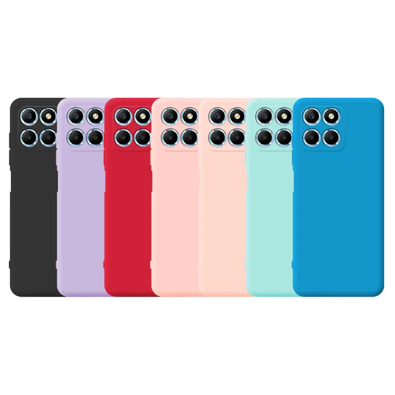 Capa Apokin para Honor X8 5G Silicone Suave com Câmara 3D Vermelho - Imagem 1