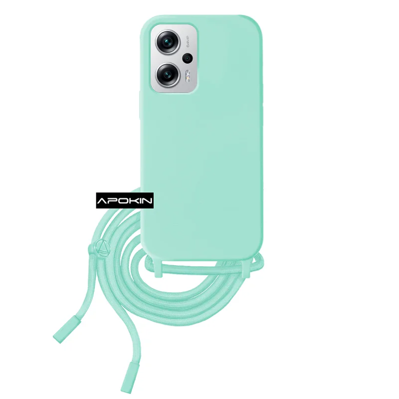 Capa Apokin para Poco X4 GT Silicone Macio com Cordão Rosa - Imagem 2
