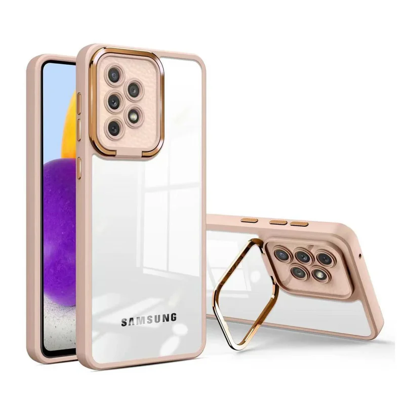 Capa Apokin Antichoque Transparente com Suporte para iPhone 13 Aro em Alumínio Lilás - Imagem 4
