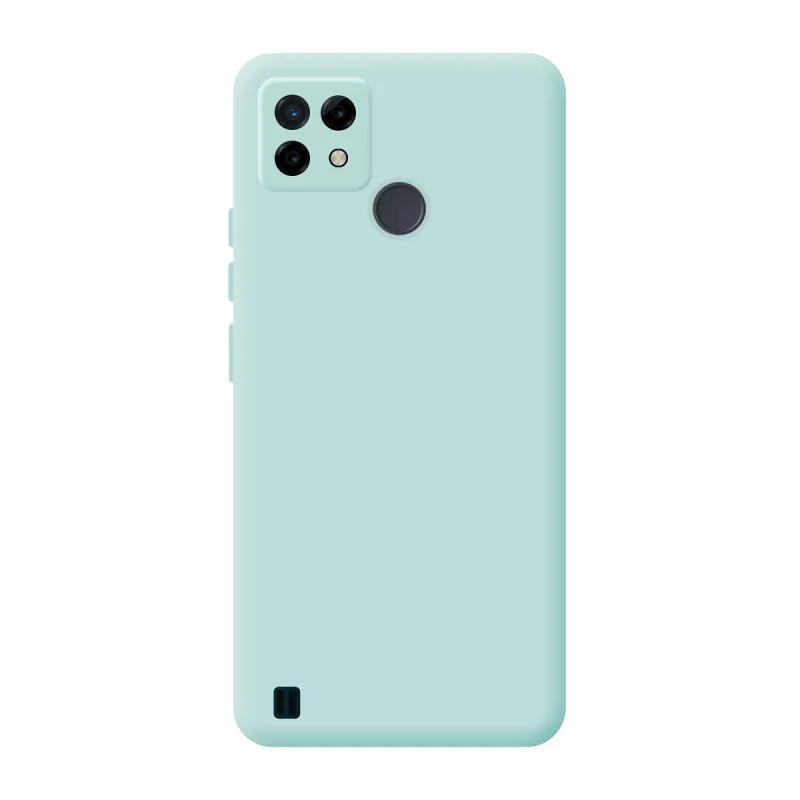 Capa Apokin para Realme C21 em Silicone Suave com Proteção de Câmara 3D Azul - Imagem 3
