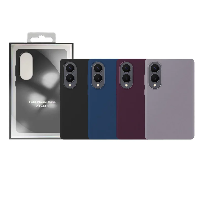 Capa Apokin para Samsung Galaxy Z Fold 8 Silicone Líquido Preto - Imagem 1
