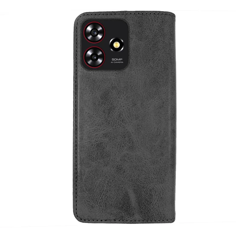 Capa Flip Apokin para ZTE Blade A73 em Pele Sintética com Porta-cartões Preto - Imagem 4