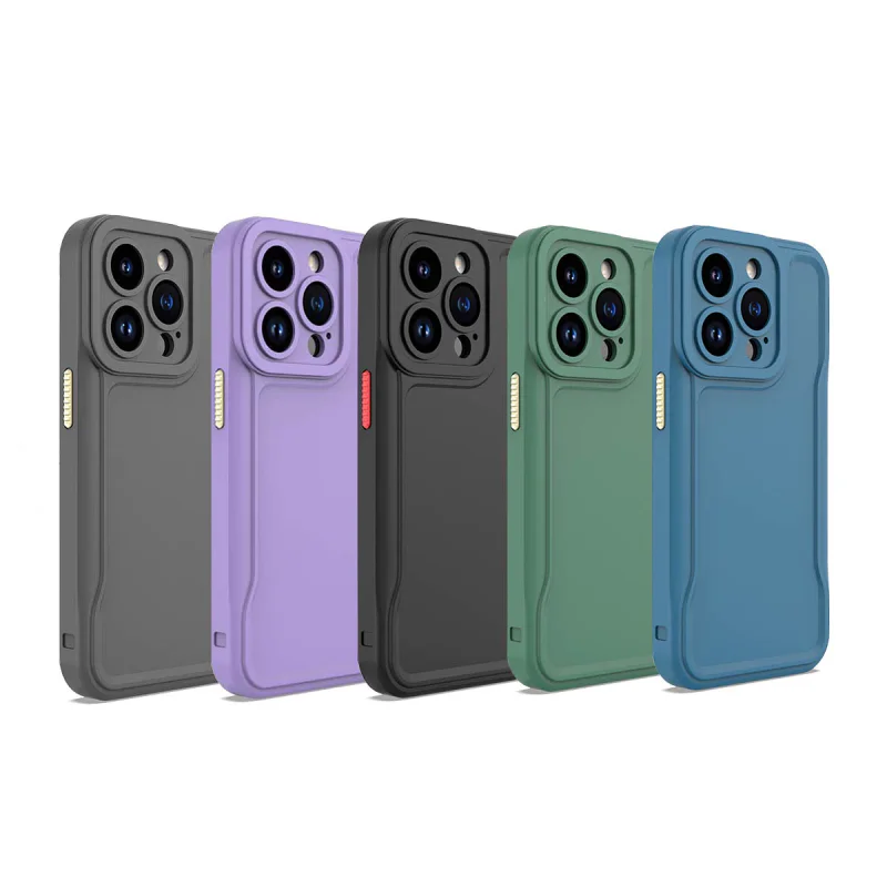 Capa Silicone Antichoque Apokin para iPhone 14 Pro com Cobertura de Câmara Variedade de cores - Imagem 3