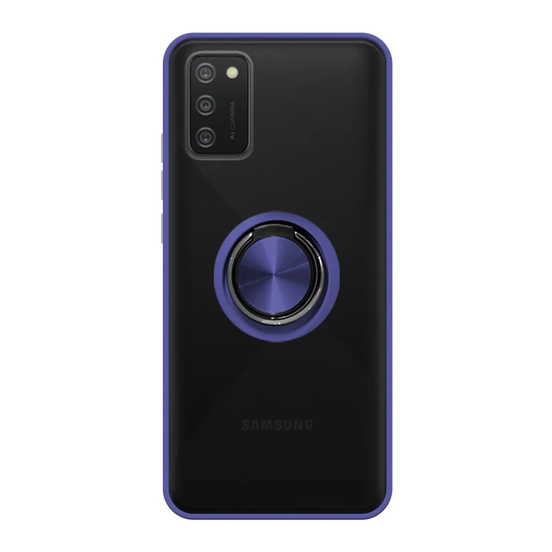 Capa de Gel Apokin para Samsung Galaxy A02s Magnética com Suporte Fumado Azul - Imagem 2