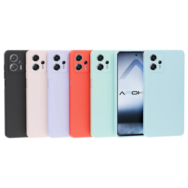 Capa Apokin para Motorola Moto G55 Silicone Suave Preto