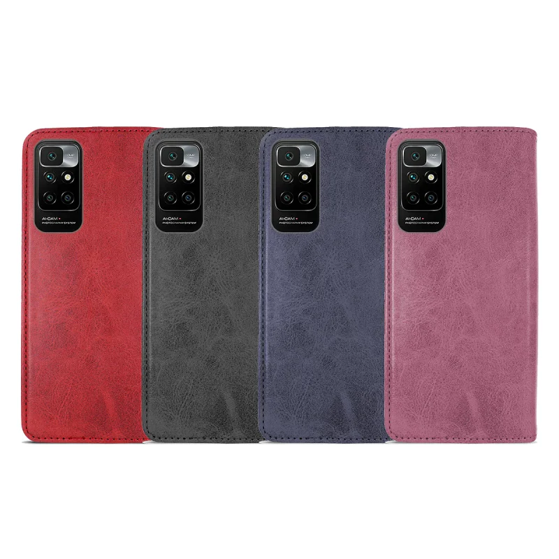 Capa com Porta-cartões em Pele Sintética Apokin para Xiaomi Redmi 10 Azul