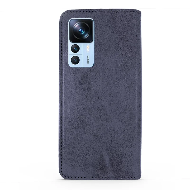 Capa com Porta-cartões Apokin para Xiaomi 12T Pro Pele Sintética Azul - Imagem 3