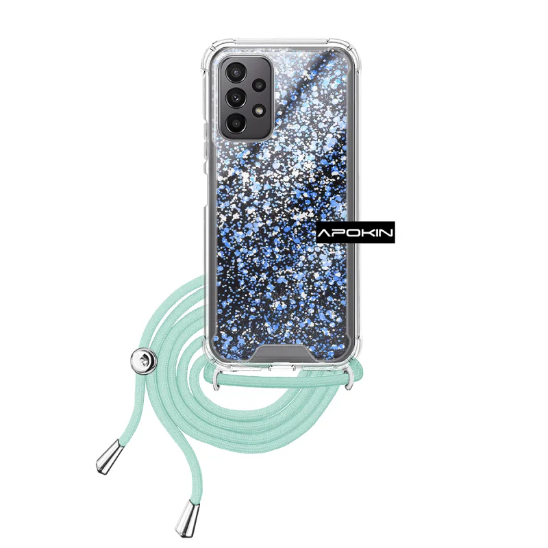 Capa de Gel Apokin com Cordão para Samsung Galaxy A23 e M23 Transparente Variedade de cores - Imagem 4