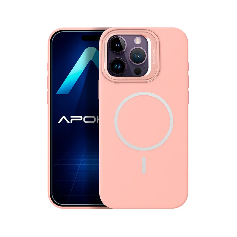 Capa Apokin para iPhone 14 Pro em Silicone Premium com MagSafe e Suporte Variedade de Cores - Imagem 5