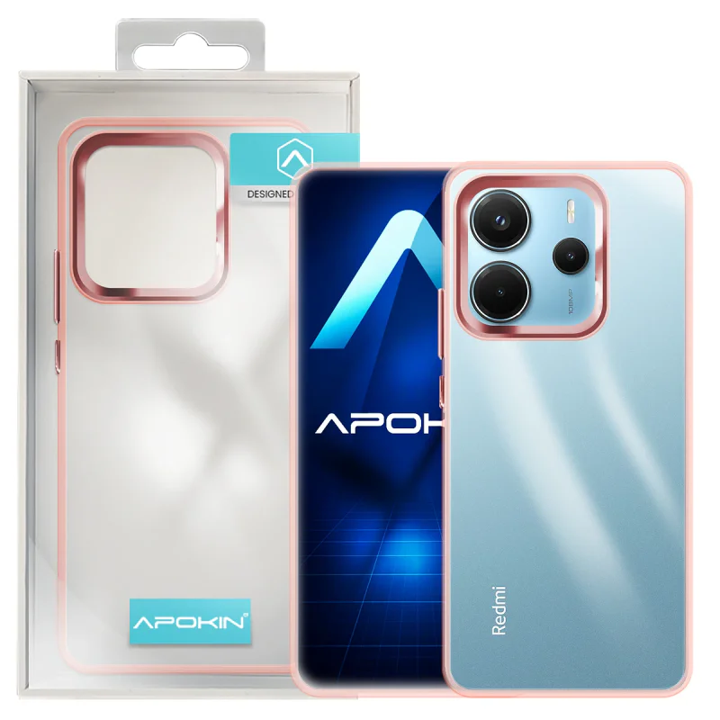 Capa Apokin para Xiaomi Redmi Note 14 5G em Acrílico Transparente Branco - Imagem 5