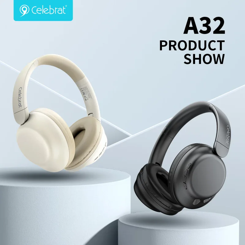 Auscultadores Bluetooth Celebrat A32 Apokin Branco - Imagem 4