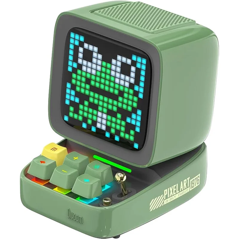 Coluna Portátil Divoom Ditoo Pro com Ecrã Pixel Art e Teclado Mecânico Verde
