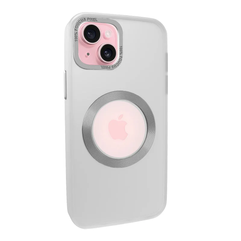 Capa Apokin com MagSafe e Proteção de Câmara para Apple iPhone 15 Plus Branco - Imagem 2