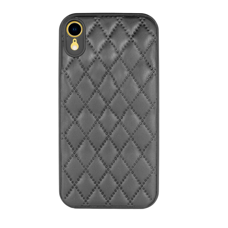 Capa Apokin para iPhone XR em Pele Fumada com Suporte e Íman Lilás - Imagem 5