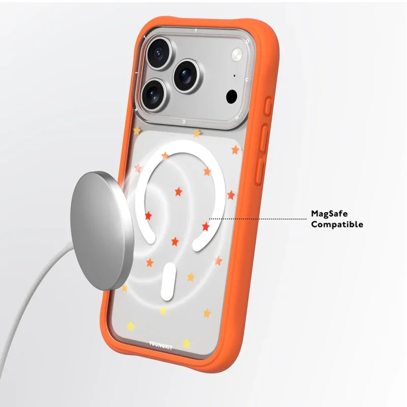 Capa Magnética Apokin Youngkit Starry Dots para iPhone 17 Pro e 18 Pro Azul - Imagem 5