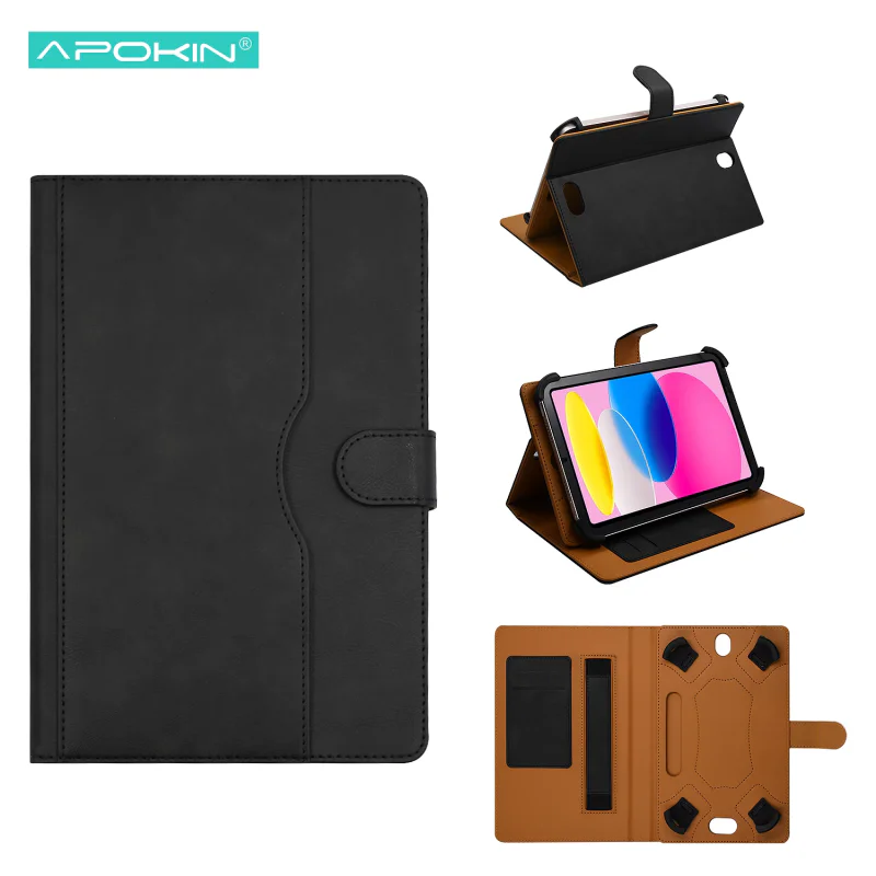 Capa Universal Apokin para Tablet de 7 a 8 Polegadas Dobrável com Bolsos Azul
