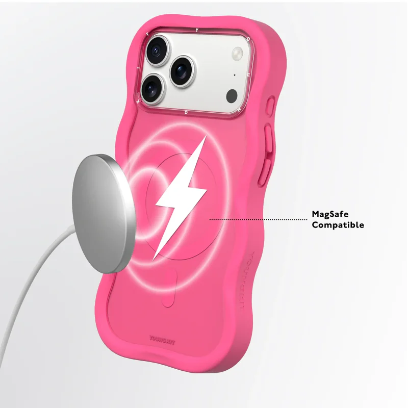 Capa Youngkit Lightning Big Wave MagSafe Apokin para iPhone 17 Pro Max / 18 Pro Max Azul Glaciar - Imagem 4