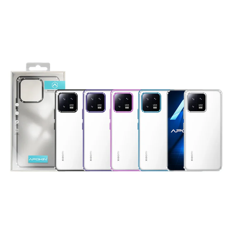 Capa Antichoques Apokin com Rebordo Colorido para Xiaomi Redmi 13 Rosa