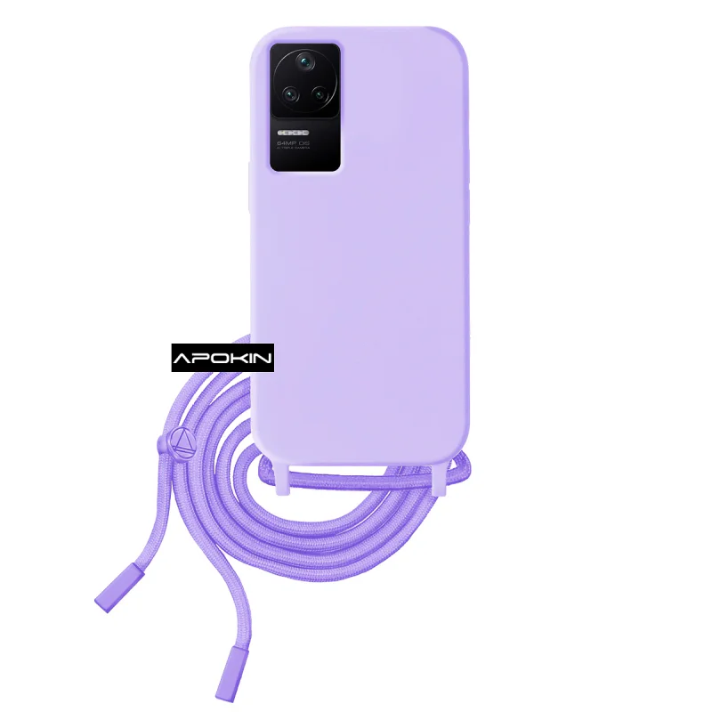 Capa Apokin para Xiaomi Poco F4 Macia com Cordão Preto - Imagem 4