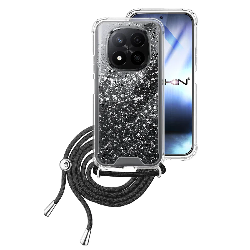 Capa Apokin para Xiaomi Redmi Note 14 Pro Plus em Gel Transparente com Cordão Rosa - Imagem 5