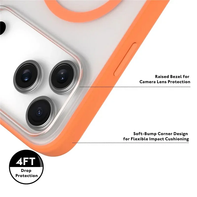 Capa Apokin Youngkit para iPhone 17 Pro / 18 Pro Transparente Laranja - Imagem 5