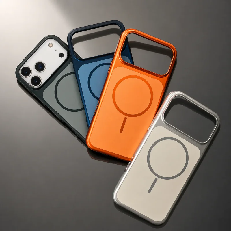 Capa Apokin para iPhone 17 Metálica Magnética com MagSafe Laranja - Imagem 2