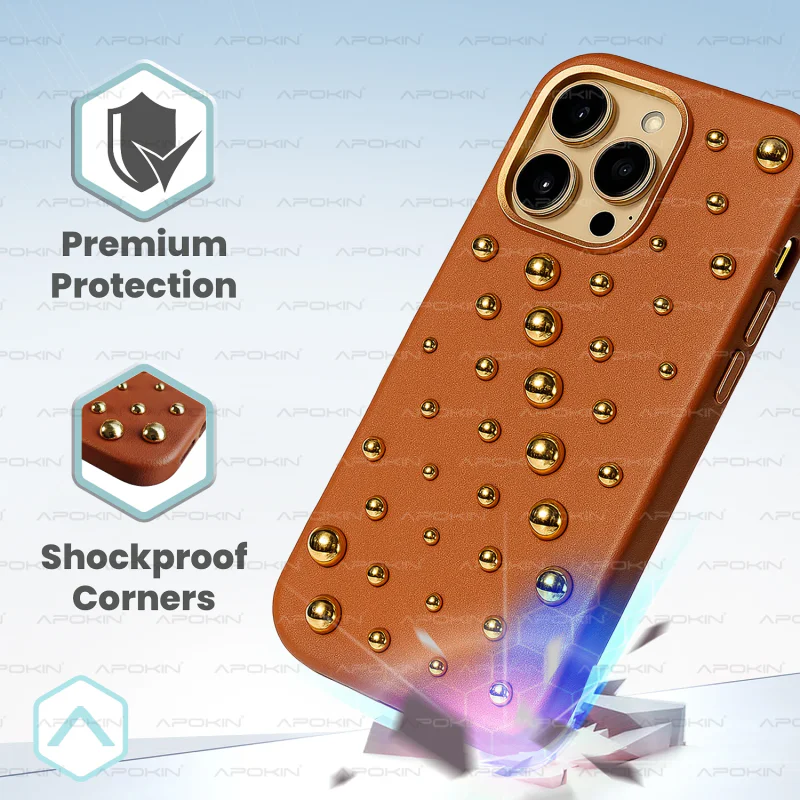 Capa Apokin para iPhone 14 Pro Max com Montagem Automática Rosa claro - Imagem 2