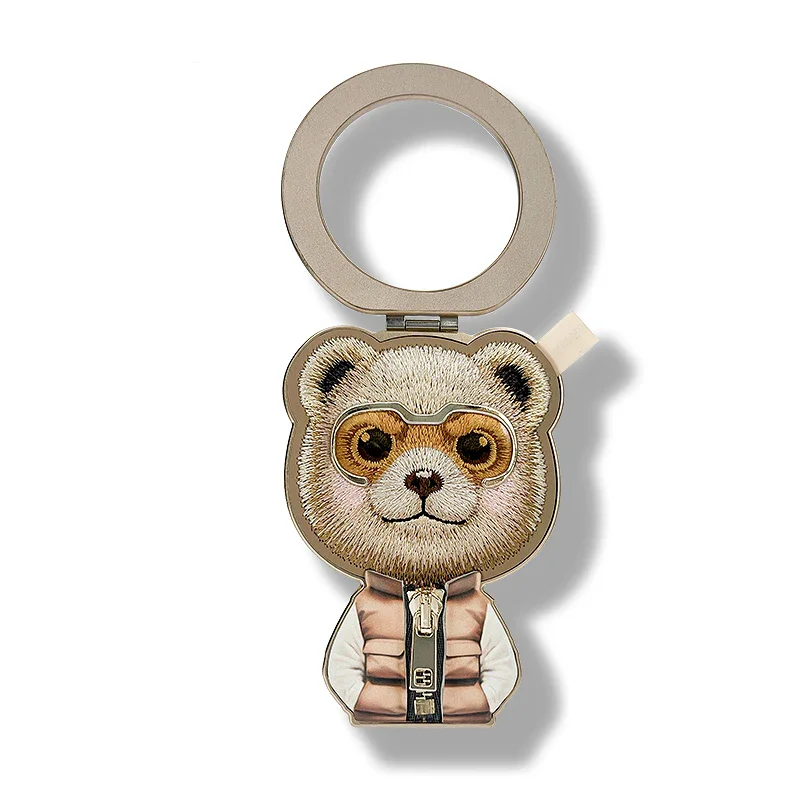 Suporte Magnético Apokin Cool & Bonito 2.0 Brown Bear Bordado Castanho - Imagem 2