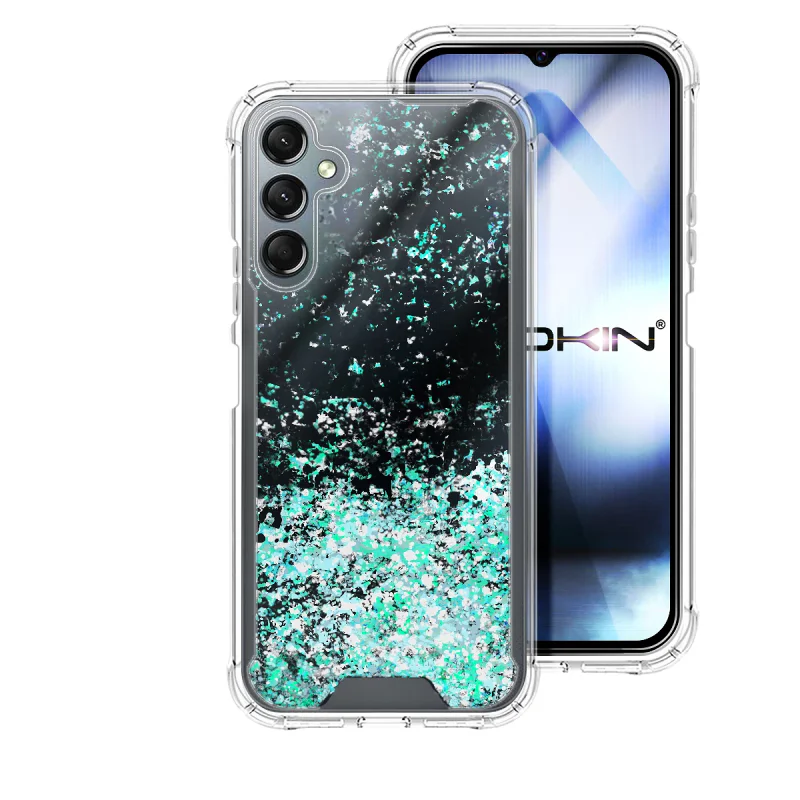 Capa Apokin para Samsung Galaxy A24 em Gel Acrílico Transparente com Glitter Variedade de cores - Imagem 4