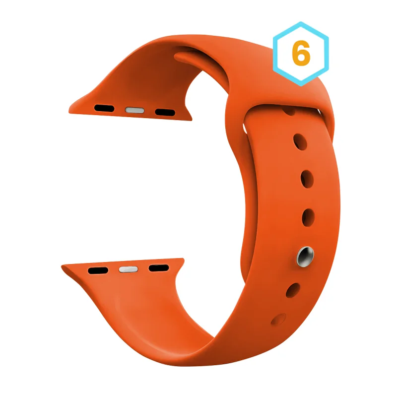 Bracelete de Silicone Apokin para Apple Watch 38 mm, 40 mm e 41 mm Cor 13 - Imagem 6