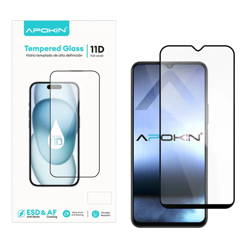 Película de Vidro Temperado Curvo 11D Apokin para Honor 70 Lite Preto