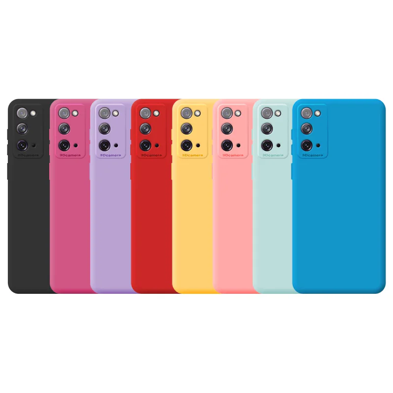 Capa Apokin para Samsung Galaxy S20 Silicone Macio com Proteção de Câmara 3D Vermelho