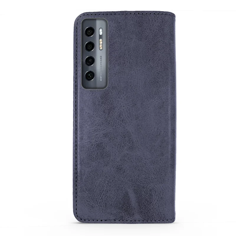 Capa Apokin para TCL 20 Pro 5G em Pele Sintética com Ranhura para Cartões Rosa - Imagem 4