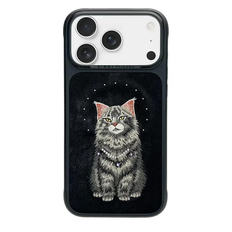 Capa NIMMY Amigos da Sorte para iPhone 17 Pro Max e 18 Pro Max com MagSafe Gato Preto