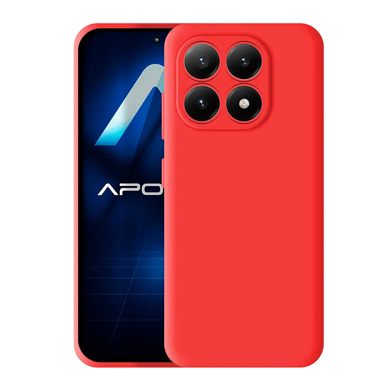 Capa Apokin para Xiaomi 15T em Silicone Suave Vermelho