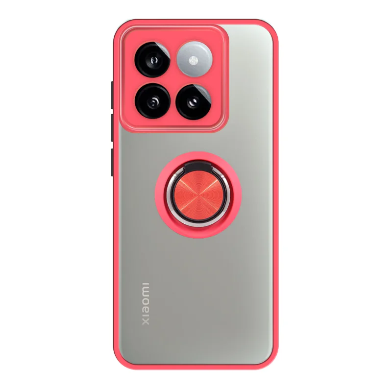 Capa Apokin para Xiaomi 14 Magnética em Gel com Suporte Fumado Vermelho - Imagem 3