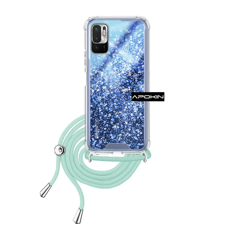 Capa em Gel Apokin Transparente com Cordão para Xiaomi Redmi Note 10 5G Rosa - Imagem 4
