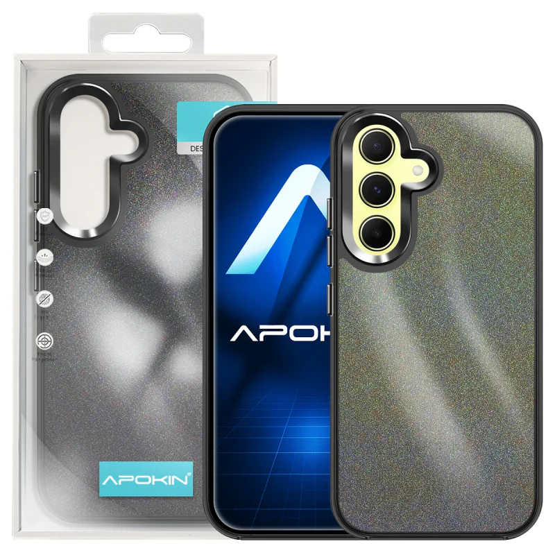 Capa Acrílica Apokin para Samsung Galaxy A55 com Purpurina Lilás - Imagem 6