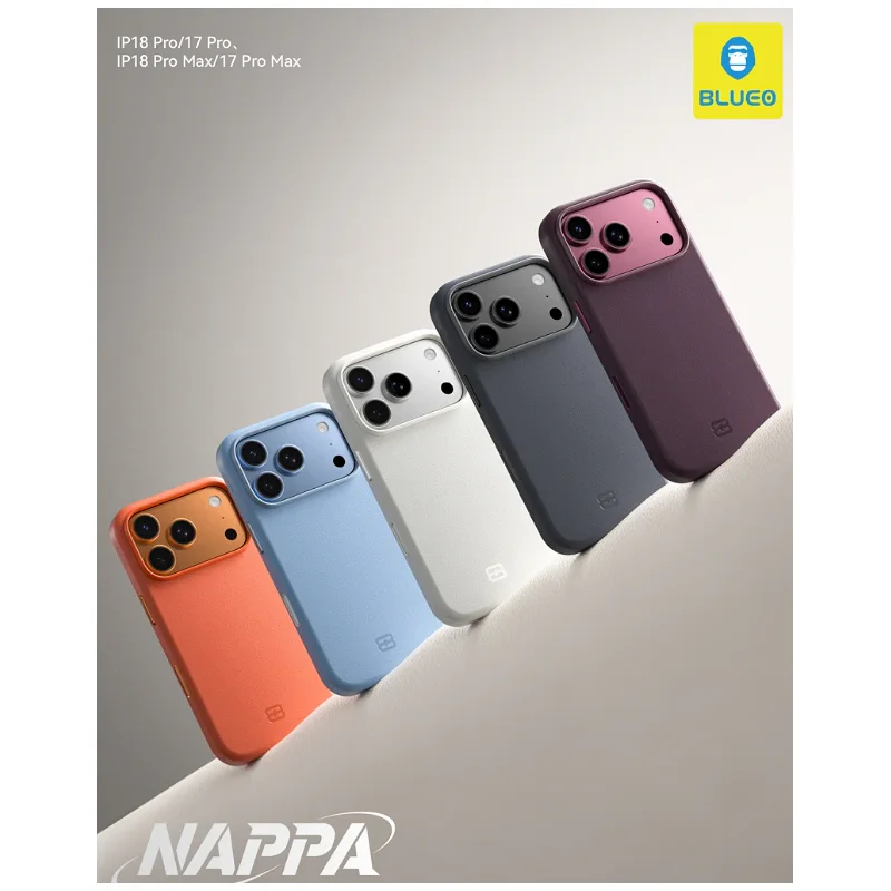 Capa Apokin Blueo para iPhone 17 Pro Max e 18 Pro Max Magnética em Pele Técnica Branco - Imagem 2