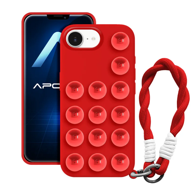 Capa de Silicone com Ventosas e Cordão iPhone 16e Variedade de cores - Imagem 4