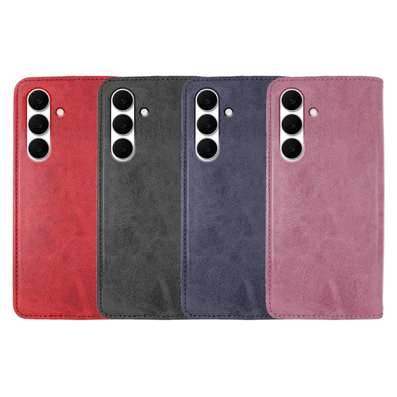 Capa com Porta-Cartões Apokin para Samsung Galaxy S25 FE Pele Sintética Preto