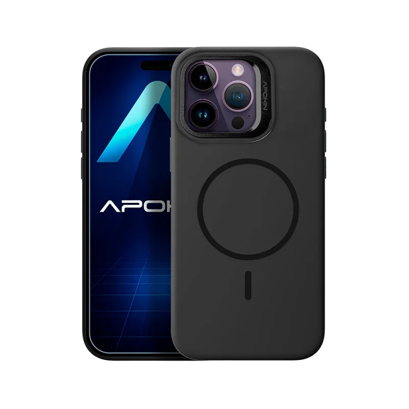 Capa Apokin para iPhone 14 Pro em Silicone Premium com MagSafe e Suporte Variedade de Cores - Imagem 2