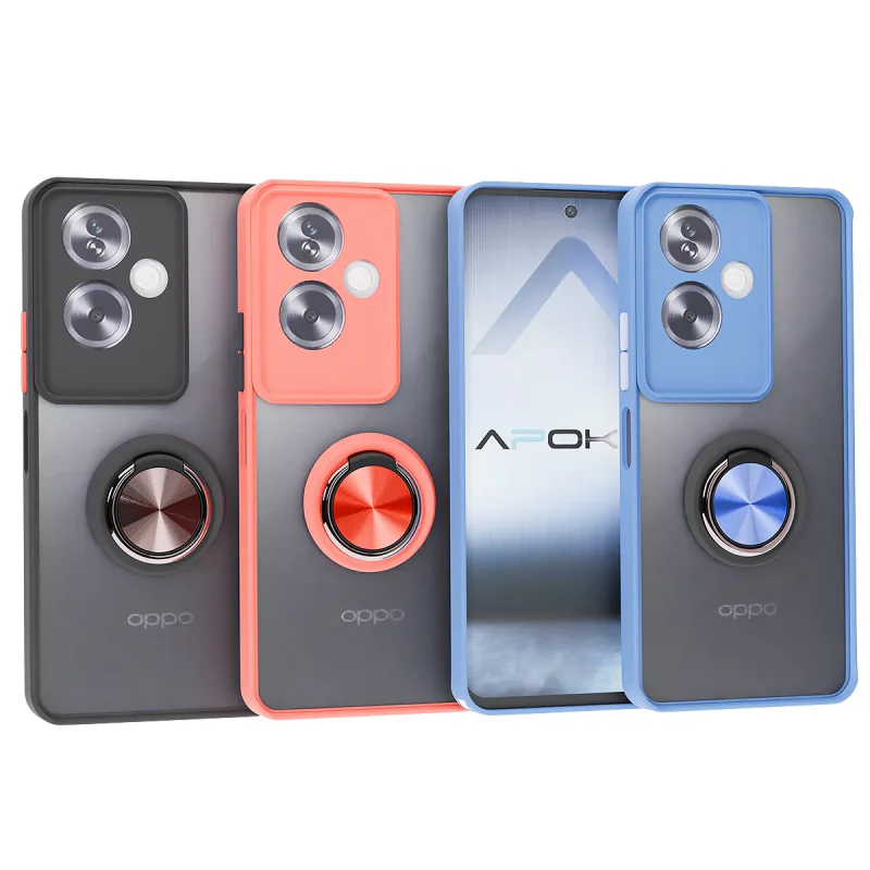 Capa Apokin para Oppo A79 5G Gel Fumada com Íman e Suporte Vermelho