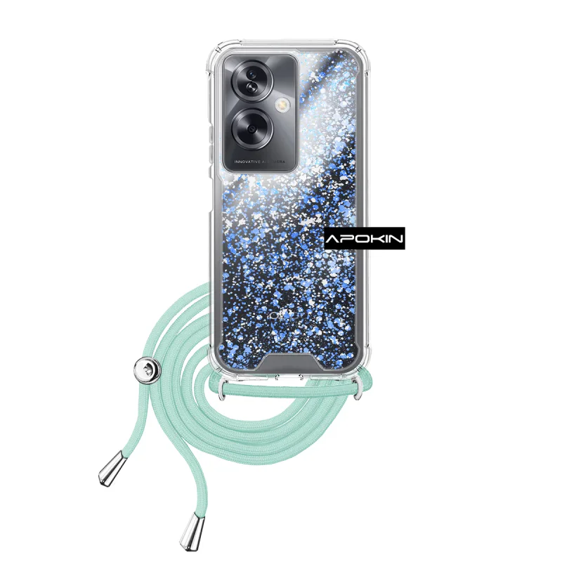 Capa Apokin para Oppo A79 5G Gel Transparente com Cordão Preto - Imagem 4