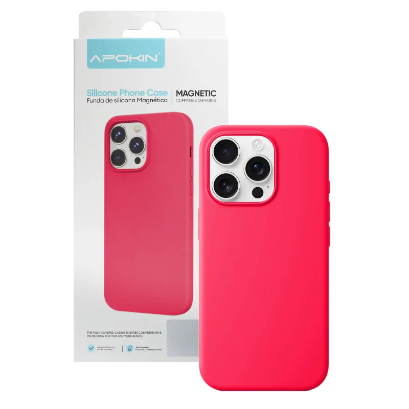 Capa Apokin para iPhone 16 Pro Max Silicone Líquido com MagSafe Grená - Imagem 6