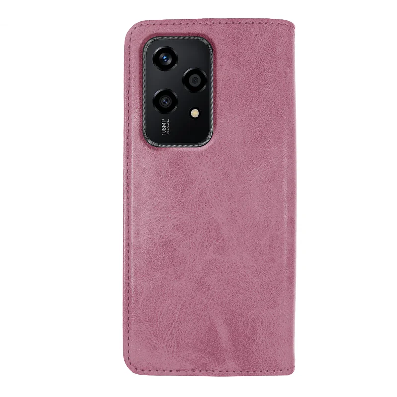Capa de Pele Sintética Apokin para Honor 200 Lite com Suporte para Cartão Preto - Imagem 2