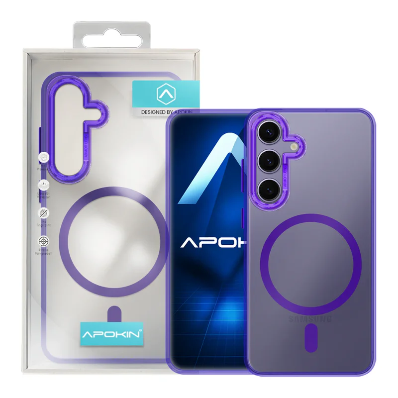 Capa Apokin para Samsung Galaxy S24 Plus Armadura Mate com MagSafe Preto - Imagem 4