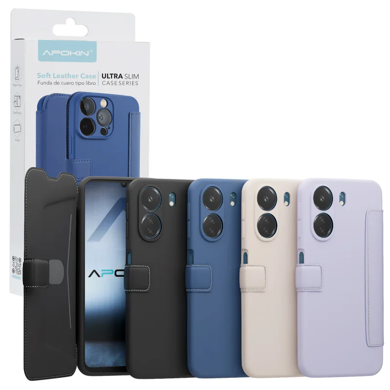 Capa Apokin Silicone com Efeito Pele para Xiaomi Redmi 13C 4G Variedade de cores